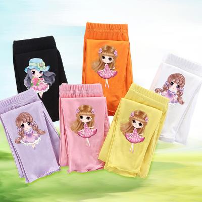 China 2021 new children's modal cropped pants girls' pants anti-pilling gaiters safe inside cropped pants for sale