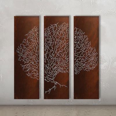 China Raumteiler Minimalist Steel Art Metal Wall Decor Corten Wall Hanging Garden Decor Metal Wall Biombos Outdoor Signs Decoration Steel for sale