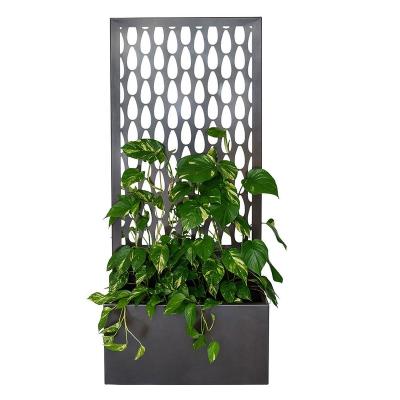 China Mesh Steel Planter Box Garden Large Modern Outdoor Patio Barrier Cheap Flower Pots For Sale for sale