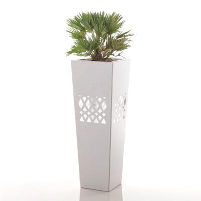 China Modern New Style Nordic Garden Large Outside Indoor Metal Floor Planter Flower Pot for sale