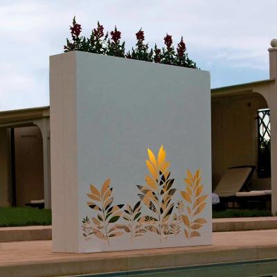 China Wholesale Modern Outdoor Laser Cut Metal Floor Stand Flower Pot Decoration Outdoor Planters for sale