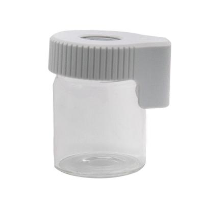 China Modern Clear Rounded Glass Container Storage Jar Concentrate Jar Magnifying Led Utility Light for sale