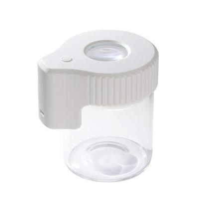 China Wholesale LED Storage Viable Transparent Airtight Jars Magnifying Hiding Viewing Jar For Food Spices for sale