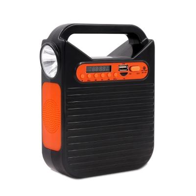 China Type C Mini Outdoor Camping Solar Power Lighting Portable Power System Power Bank Station with Radio Speaker for sale