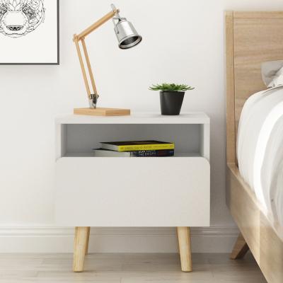 China Foldable Modern Bedroom Bedside Tables Furniture Manufacturers Contemporary Bedside 1 Drawer Night Stand for sale