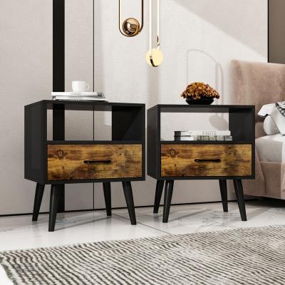 China Nordic Modern Simple Foldable Mini Bedroom Storage Cabinet Bedside Table Nightstands Small for sale