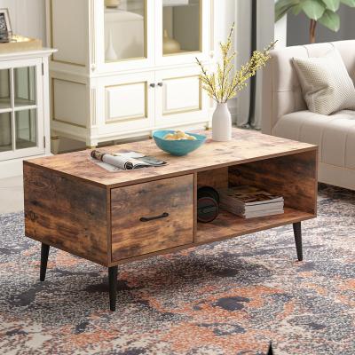 China Modern Living Room Furniture Designs Antique Style Wooden TV Stand Cabinet With Metal Leg for sale