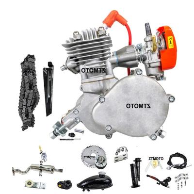 China Gear Carburetor Stainless Steel Muffler Bore 52mm ZTMOTO Pure Engine Motorized Bike 85cc 2 Stroke for sale