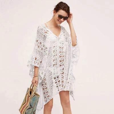 China 2022 new arrivals anti-static crochet dress hollow out crochet beach dress plus size clothing for women for sale