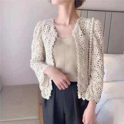 China Factory anti-pilling casual flower crochet top white women crochet tank top show navel crochet clothing for sale