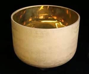 China CRYSTAL SINGING BOWLS WITH GOLD for sale