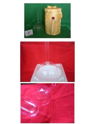 China Crystal singing bowls with hollow handle for sale