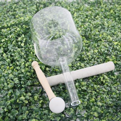 China Hand held crystal singing bowl with bag for sale