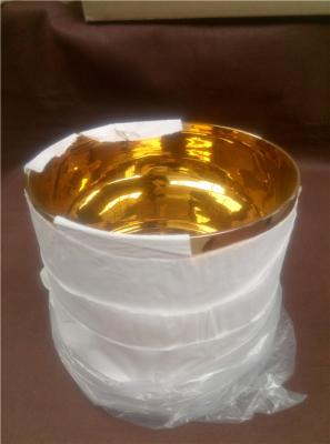 China Gold on the inside surface and outside surface painted crystal singing bowl best price for sale