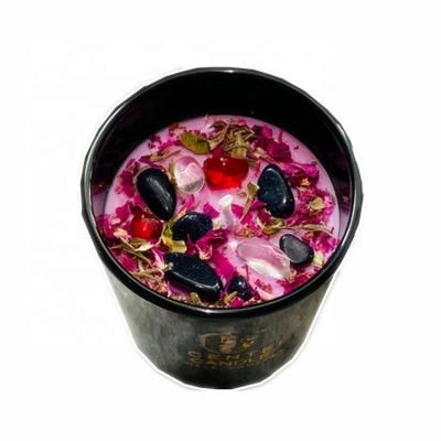 China Scented New Scented Candles With Healing Crystals Luxury Scented Candle For Home Bath And Bedroom All Natural Soy Candle for sale