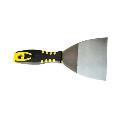 China Construction Tools Painting Tools Mirror Polished Scraper With Rubber Plastic Handle for sale