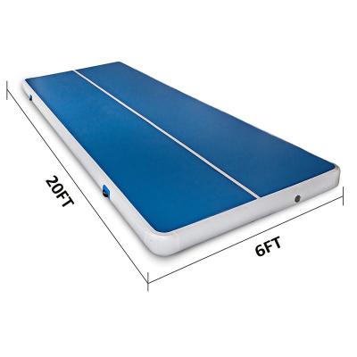 China Hot selling PVC tarpaulin airtrack airfloor airtrick 3*1m home used small gym air training set for sale tumble track trampoline for sale