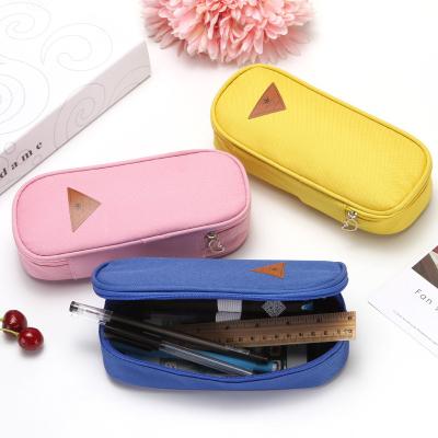 China Schools & KE XIN Office School Supplies Large Capacity Student Zipper Pen Case Oxford Storage Stationery Pen Case Can Be Printed Logo for sale