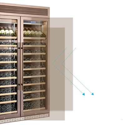 China High Quality Single-temperature Single-temperature Wine Zone Wine Cabinets Stainless Steel Shelf Wine Cooler Wooden Bottle Chiller Manufacturers for sale