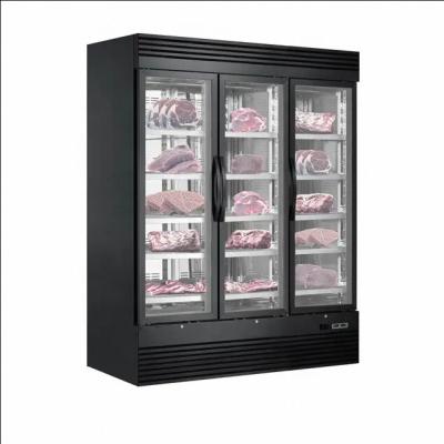 China Single-Temperature 2 Doors Commercial Upright Glass Door Display Freezer Merchandiser for sale