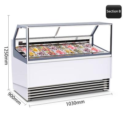 China Single-temperature Groceries Shop Freezing Machine Display Refrigerator Freezer Customized Logo for sale