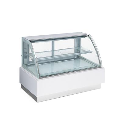 China Single-Temperature Soft Drink Mini Freezer Cake Reliable Quality Glass Cake Display Marble Based Cake Counter Display Refrigeration Equipment for sale