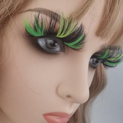 China Hot Selling Multicolor Part 25mm Mink Lashes Black And Colored Hybrid Strips Crisscross Lashes Lashes for sale