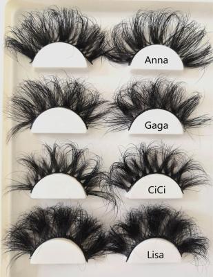 China Super Flexible 25mm 5D Mink Eyelashes Strip Lashes Wholesale Custom Seller Private Label 25mm Mink Eyelash for sale