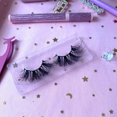 China Natural good quality 5d long mink lashes 25mm mink eyelash bulk fluffy lasheswholesale seller for sale