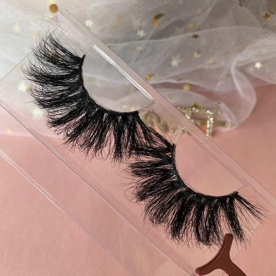 China Real full fluffy tapered faux siberian curly strip lashes3d mink lashes 5d 25mm mink eyelash strips wholesale seller for sale