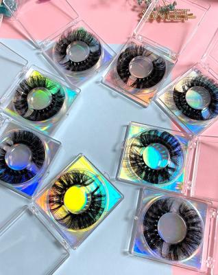 China Super Fluffy Cheap Transparent Clear Eyelash Box Seller Eyelash Customized Boxes With Private Label for sale