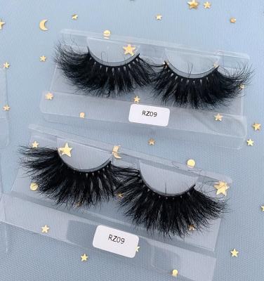 China Super Flexible 25mm 30 Mm Lashes 3d Mink Lashes Wholesale Lots Volume 100 Dramatic False Lashes Real Mink Lashes Long With Tray No Box for sale