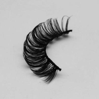 China Black Short Style Stripe Lashes Volume Lashes Super Fluffy Silk False Eyelashes Russian False Mink Eyelash for sale