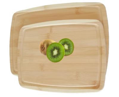 China Sustainable Wholesale Custom Bamboo Chopper Bamboo Cutting Board Set Of 2 for sale