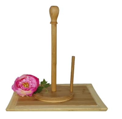 China OEM Eco - Friendly Unique Bamboo Kitchen Paper Towel Holder for sale