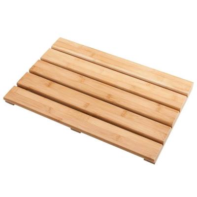 China China Eco-friendly Wholesale Bamboo Shower Mat Bamboo Bathroom Floor Non-Sliding Bath Mat for sale