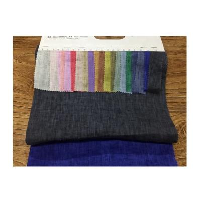 China 221A2968 Linen Comfortable Clothing Customized Eco-Friendly Multi-color Pure Linen Fabric for sale