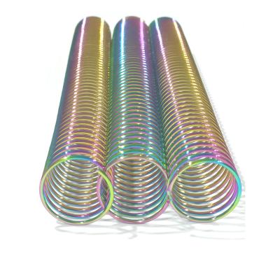 China Electroplating Rainbow Color Metal Spiral Coil Binding Single For Books Te koop