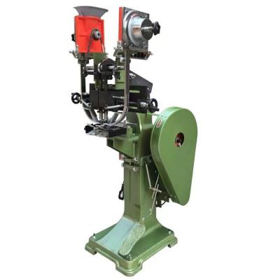 China Automatic Double Head Eyeleting Machine Fahion Shopping Bag Shoe Eyelet Making Machine for sale