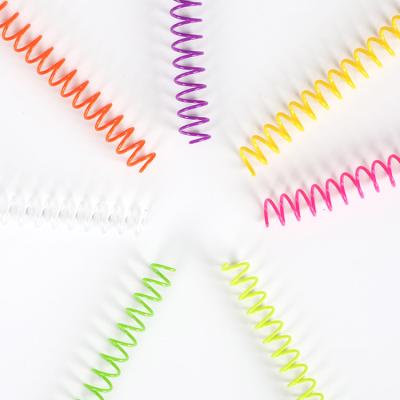 China 11.1mm Single Plastic Coil Spiral One Loop Ring Bookbinding Use Coils For A4 Document for sale