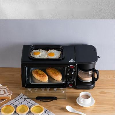 China Commercial Breakfast Maker 1100W 220V 9L Electric Toaster Oven Frying Pan Coffee Pot Breakfast Factory 3 in 1 for sale