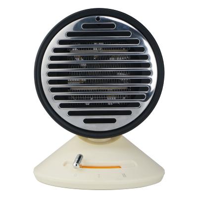 China Custom Wholesale Mini 500W 1000W PTC Metal Portable Electric Table Heater Style Hotel Vintage Desk Heater for sale