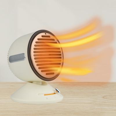 China Hotel OEM ODM Vintage Metal Grill Mini 500W 1000W PTC Heater Portable Electric Desk Table Heater Fan for sale