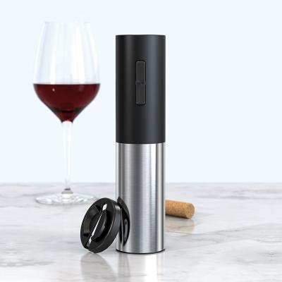 China Cheap Luxury Matte Cylindrical Refill Stainless Steel Design 304L Electric Red Wine Bottle Openers for sale