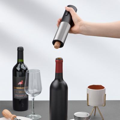 China Cheap Rechargeable Electric Red Matte Cylindrical USB Wine Bottle Openers 304L Stainless Steel for sale