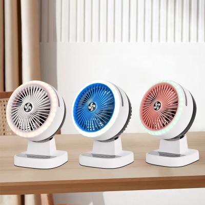 China Humidifier USB Recharge 10W 3 Speeds 3 Timing Modes Spray Humidification Air Circulation Fans with Colorful LED Light for sale