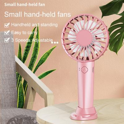 China Mini Portable Usb Rechargeable USB Charging 7 Blades 3 Handheld Table Fans CE FCC ROHS Adjustable Speeds Air Cooling Mini Desk Fan for sale