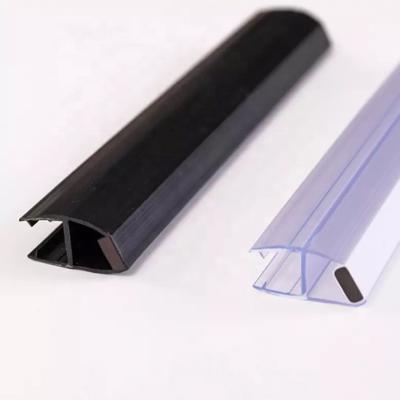 China Modern Frameless Glass Sliding Door Seal Strip For Shower Door Transparent Waterproof PVC Fitting Sealing Strips for sale