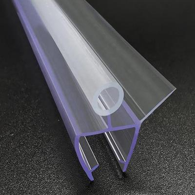 China Modern Custom Plastic Shower Door Fitting Transparent PVC Waterproof Seal Strip Plastic Seal Strip For Sliding Glass Door for sale