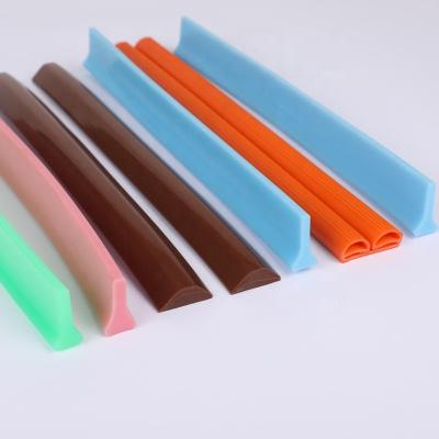 China Durable Custom High Temperature Resistance Colorful Silicone Rubber Sealing U Shaped Strip For Door for sale